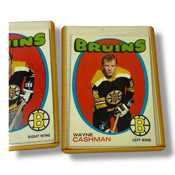 Wayne Cashman & Ken Hodge 1971-72 Topps Toploaded Hockey Card Lot - Picture 3 of 4